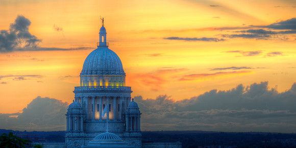 Statehouse sunset