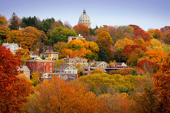 College hill fall foliage